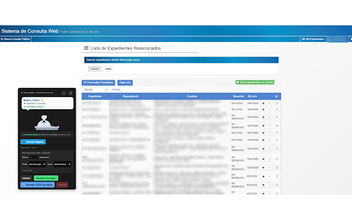 Descargador de Causas - PJN y Mesa Virtual MPBA :: Descarga automática de actuaciones y adjuntos de expedientes en PJN (scw.pjn.gov.ar) y en la Mesa Virtual del MPBA (mv.mpba.gov.ar).