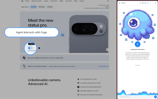 Phantom :: Cloud-native AI voice agent for Chrome. Talk to Gemini Live, control any website by voice.
