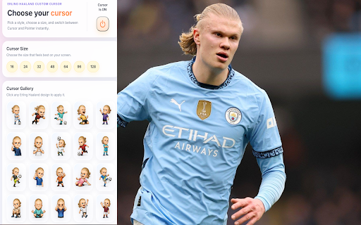 Erling Haaland Cursor :: Erling Haaland cursor for chrome. Choose your favorite Haaland cursor with this extension. Created for Erling Haaland fans.