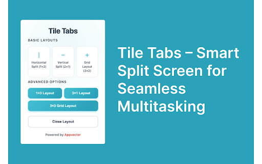 Tile Tabs :: Easily arrange browser tabs into resizable tiled layouts for seamless multitasking.