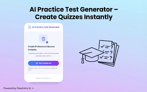 AI Quiz Generator & Test Maker :: create professional quizzes and exams instantly with AI.