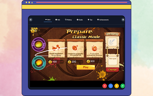 Fruit Ninja Unblocked Game :: Play Fruit Ninja Unblocked Game on chrome extension