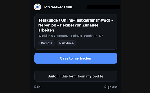 0049 JSC :: Save any job you find on the web to your Job Seeker Club tracker in one click.