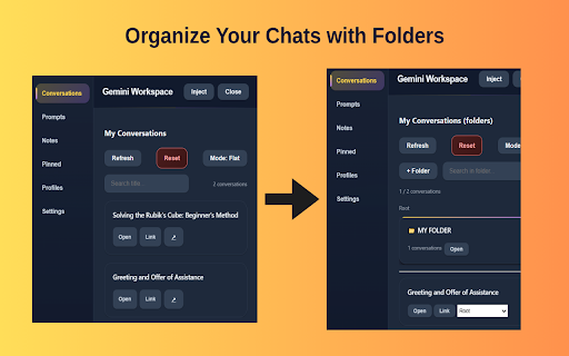 Workspace for Gemini™ - Folders, Chat Organizer & AI Prompts :: Turn Gemini into a productivity hub. Organize chats with Folders, save Prompts, keep Notes & enhance inputs with AI.