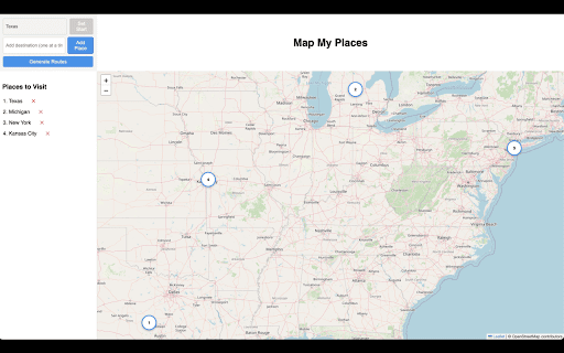 Map My Places :: Simple tool to mark multiple places, compare original vs optimized round‑trip routes, and open directions in Google Maps