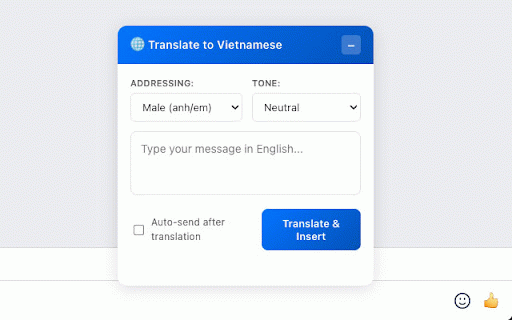 VN Translator :: AI-powered translation for Zalo Web - automatically translate Vietnamese messages and compose replies