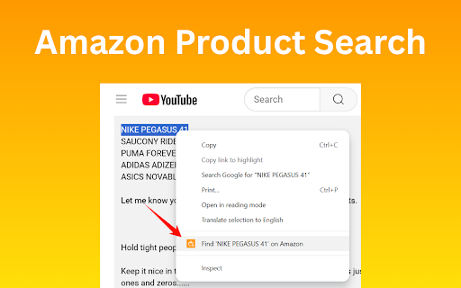 Amazon Product Search - Quick Right-Click Finder :: Search Amazon instantly! Right-click text to search on Amazon.com, UK, DE and more. Compare prices and find deals.
