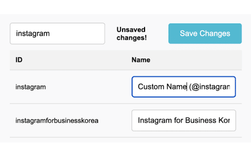 Instagram ID to Name :: Replace Instagram™ user IDs with default or custom names.