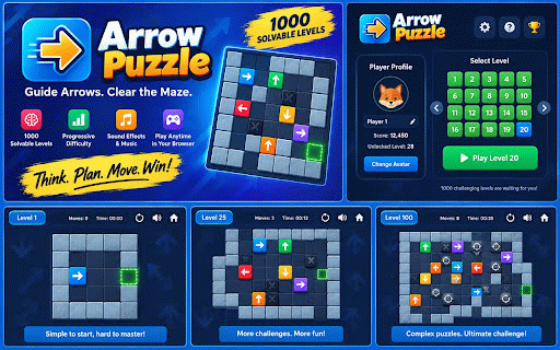Arrow Puzzle :: Tactile polyline maze puzzle game with 1000 solvable levels.