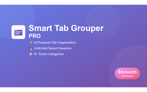 Smart Tab Grouper :: Automatically organize your tabs into smart groups by domain, topic, and context. Boost your productivity instantly!