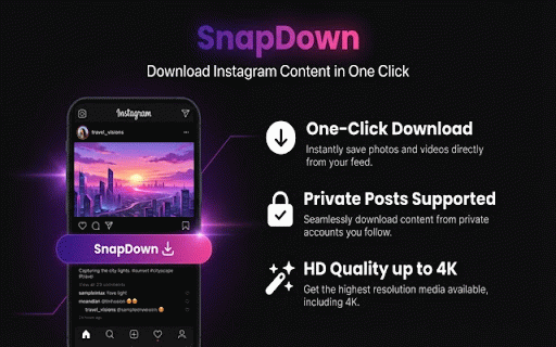SnapDown - Instagram Downloader :: Download Instagram photos, videos, reels, and stories with one click. Works with private posts too.