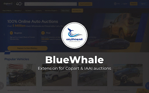 الحوت الأزرق :: Business tools for Copart, IAAI and Manheim auctions; Manheim access uses a U.S. proxy for Manheim traffic only.