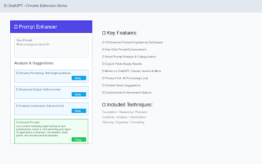 Prompt Enhancer :: AI-powered prompt improvement tool for better LLM interactions