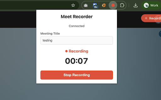 Meet Recorder :: Record Google Meet audio or video and stream to cloud storage