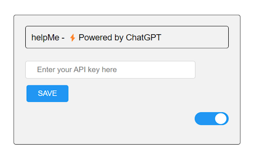 helpMe - ⚡Powered by ChatGPT :: helpMe is a Chrome extension that utilizes the ChatGPT API to replace questions with answers.