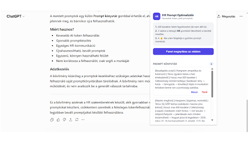 HR Promptséma Szerkesztő :: HR folyamatokhoz (felvétel, képzés, csapatépítés, elbocsátás) token-takarékos promptsémák