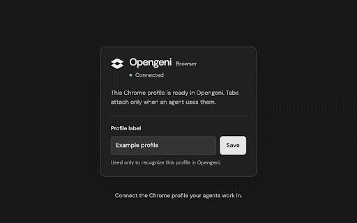 Opengeni Browser :: Connect your Chrome tabs to Opengeni agents for browser automation.
