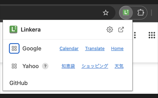 Linkera :: Chrome extension to quickly open configured URLs