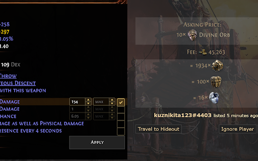 Wraeclast Market — PoE & PoE2 Trade Tool :: PoE & PoE2 trade tools: stat filters, quality simulator, PoB export, poe.ninja prices, mod highlighting, bookmarks & more.