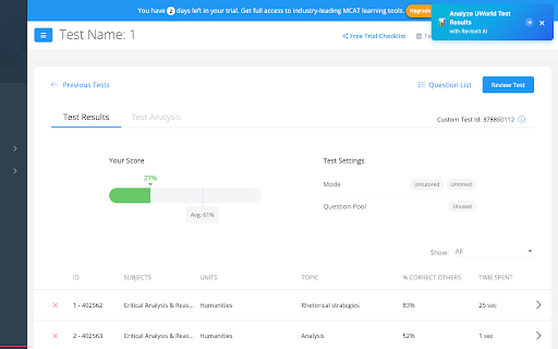 ReviseIt: AI-Powered MCAT Companion :: Automatically import any AAMC or third party resources into ReviseIt for advanced AI test prep analysis