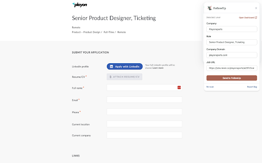 FollowUp - Save Job Applications :: Save job applications you choose directly from job pages into your FollowUp dashboard.