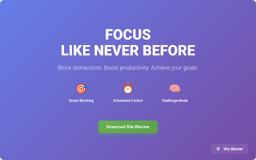 Site Blocker :: Block websites with configurable timing and difficulty modes