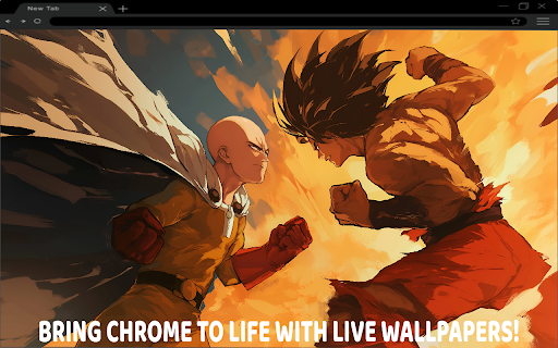 One-Punch Man vs Goku Epic Battle Live Wallpaper :: 💥 Saitama vs Goku! Unstoppable force meets ultimate power in your new tab battlefield!
