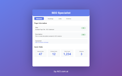 SEO Specialist :: Comprehensive SEO analysis: metadata, headings, links, structured data, hreflang, word density, and quick validation tools.