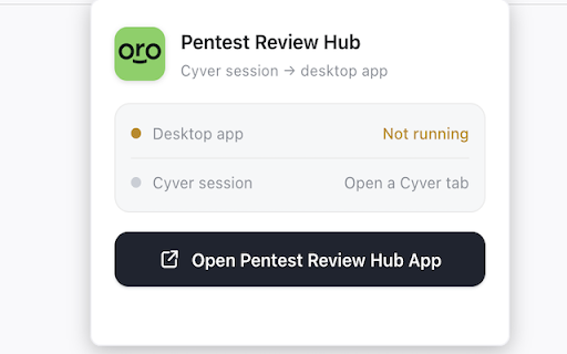 Pentest Review Hub :: Sends your Cyver session to the local Pentest Review Hub desktop app and opens your report — no API key needed.