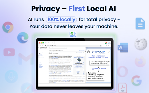 Personal Pragatix - Your Free Private Local AI Assistant Chatbot :: Private AI Chatbot runs an AI model locally in your browser, ensuring full privacy with no internet or data exposure.