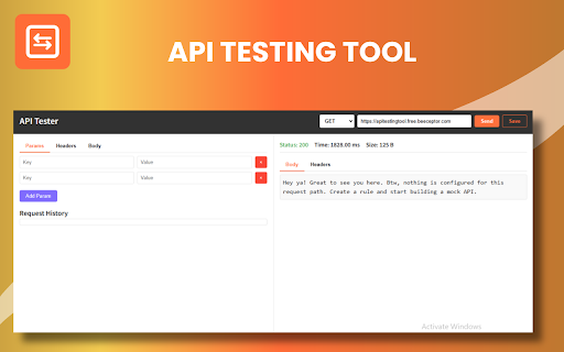 API Testing Tool :: A Postman-like API testing tool that opens in a new tab