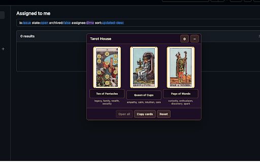 Tarot House :: A stable floating tarot card widget.