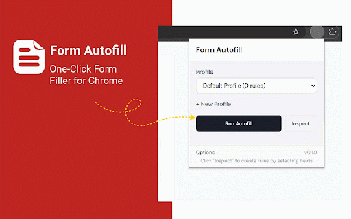 Form Autofill - One-Click Form Filler for Chrome :: Form autofill for any website. Fill forms in one click with saved rules. Local-only, no account, no sync. Works offline.
