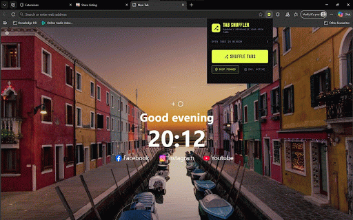 Tab Shuffler :: Randomly shuffle the order of your open tabs with one click.