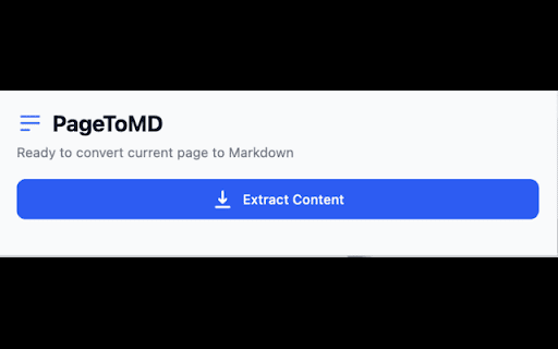 PageToMD: Web to Markdown Converter :: Converts webpage content into clean, structured Markdown format.