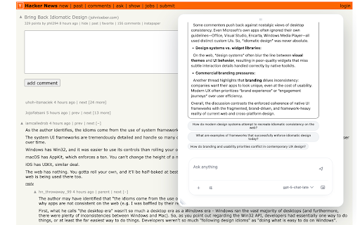 Ask Page :: Summarize pages, ask follow-up questions, and chat in an embedded panel, side panel, or pop-out window.