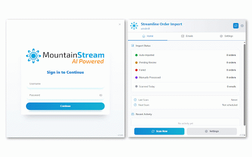 Streamline Web Extension :: Parses filtered order emails from Gmail and places them automatically as cart orders in Streamline Software.