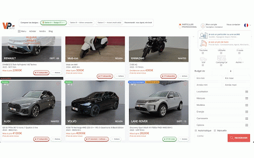 VPauto Assistant User :: Assistant d'analyse pour les encheres VPauto - historique, comparaison et alertes vehicules
