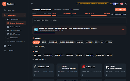 favbase :: Turn your social media bookmarks into a searchable knowledge base
