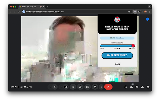 Wendy’s Watch Fresh Filter :: Freeze Your Screen, Not Your Burger