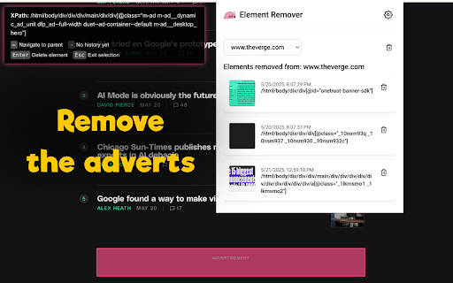 Element Remover :: Remove Unwanted Elements on Websites