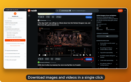 Downloader for Reddit - RedditGrab :: Download images and videos from Reddit posts (including Redgifs)