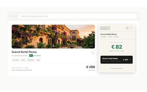 Stayly - Better Hotel Deals :: Smart travel hack to find the best deals no matter where you browse.