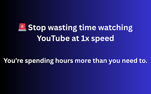 YouTube Speed Trainer :: Train yourself to watch YouTube faster with time-based progression