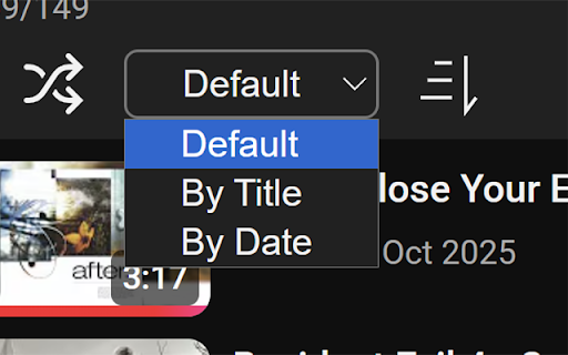 Playlist Sorter for YouTube :: Adds sorting options to YouTube playlists, allowing you to reorder videos by date or title.