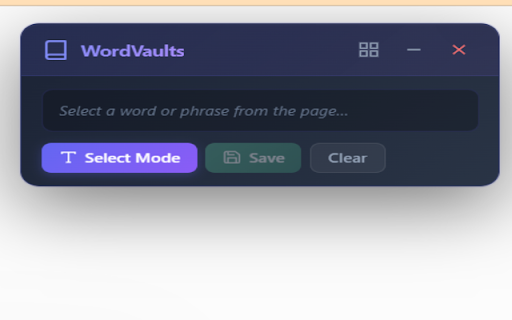 WordVaults :: A powerful vocabulary collection tool. Select, save, and manage words while browsing any website.