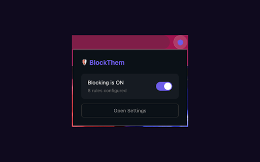 BlockThem :: Block distracting websites with URL/regex rules and scheduling