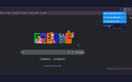 QuickShot :: Fast screenshots — capture selected area, visible viewport, or full page. Auto-saves and copies to clipboard.