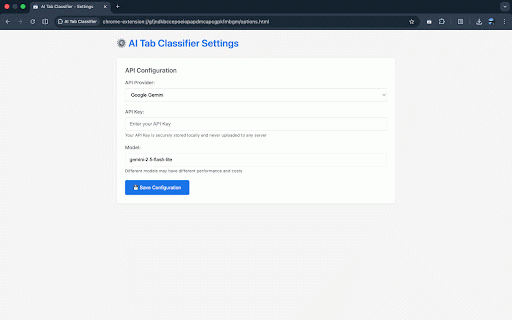 AI Tab Classifier :: Automatically organize and group your browser tabs using AI-powered classification