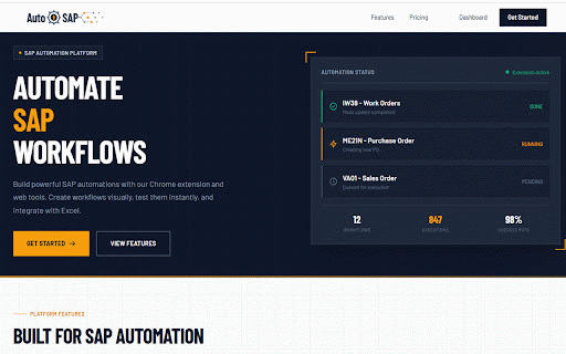 AutoSAP :: Streamline your SAP HANA workflows by automating repetitive transactions with intelligent form filling and execution capabilities.
